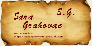 Sara Grahovac vizit kartica